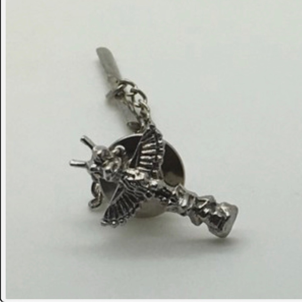Birks Sterling Silver Totem Pole Tie Tack Lapel